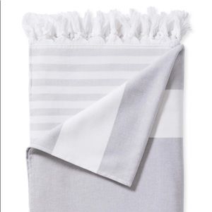 Serena & Lily Capri Beach Towel in Grey Stripe